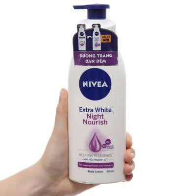Sữa dưỡng thể trắng da Nivea Ban đêm bổ sung Collagen 400ml