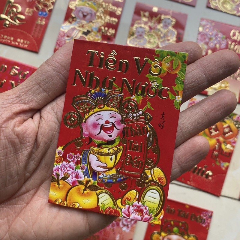 10 bao lì xì chữ nỗi Ánh Vàng (7x11cm)
