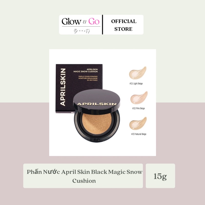 Phấn Nước Che Khuyết Điểm,Dưỡng Ẩm,Chống Nắng SPF50 April Skin Snow Magic Cushion Holder Air Cushion15g (100% From Korea