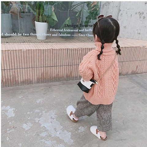 ❤Áo sweater Dệt Kim Cổ Lọ Dày Dặn Màu Trơn Thời Trang Mùa Đông Cho Nam Và Nữ