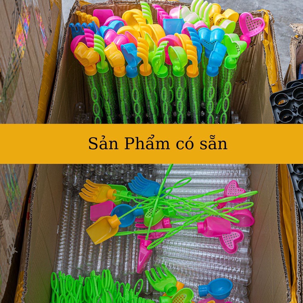 Que thổi bong bóng Hapi Toys -TẶNG 2 gói nước tạo bong bóng, đồ chơi ngoài trời cho bé vui chơi