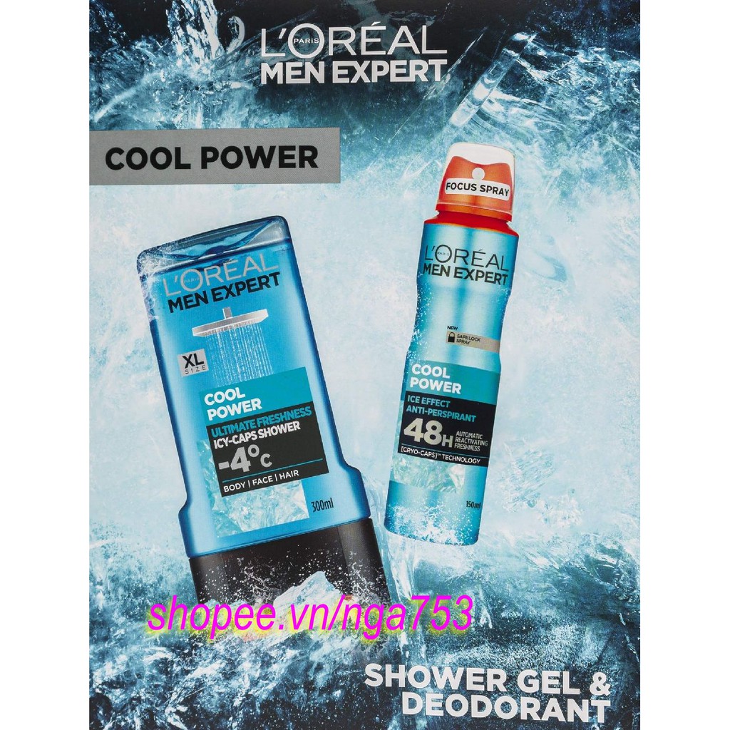 Sữa tắm gội Loreal Paris 3in1 Men Expert Hydra Power 300ml 100% chính hãng, shop 99k cung cấp và bảo trợ