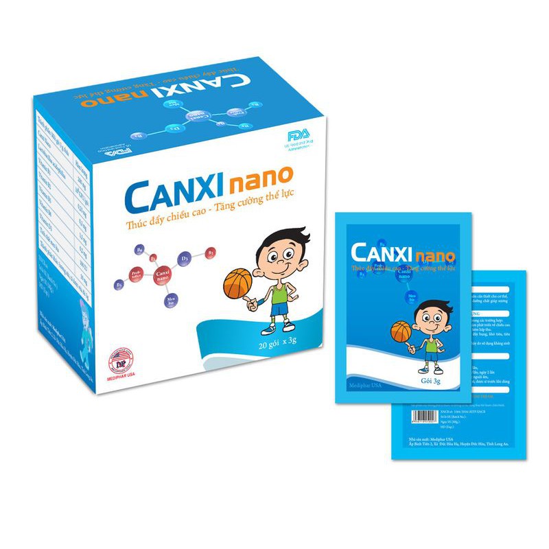 Cốm Canxi nano – Vị ngon dễ uống giúp phát triển chiều cao, tăng khả năng hấp thu dinh dưỡng (Hộp 20 gói)