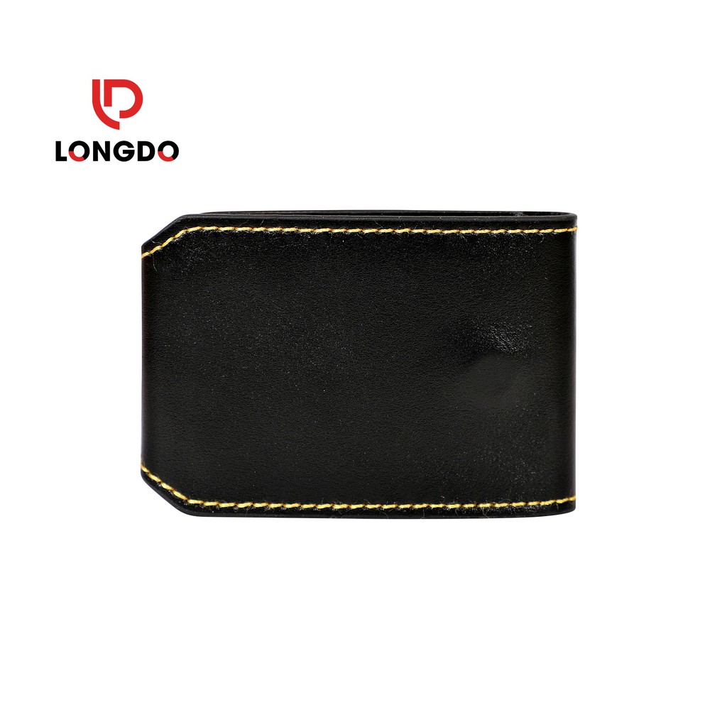 Ví sen 5 - Ví mini màu đen - Cam kết 100% da bò thật nhập khẩu - Bảo hành 5 năm - Thương hiệu uy tín Longdo Leather