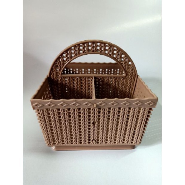 Giỏ nhựa đựng đồ đa năng/ văn phòng phẩm/ dụng cụ/ có quai xách siêu cute đồ dùng gia đình