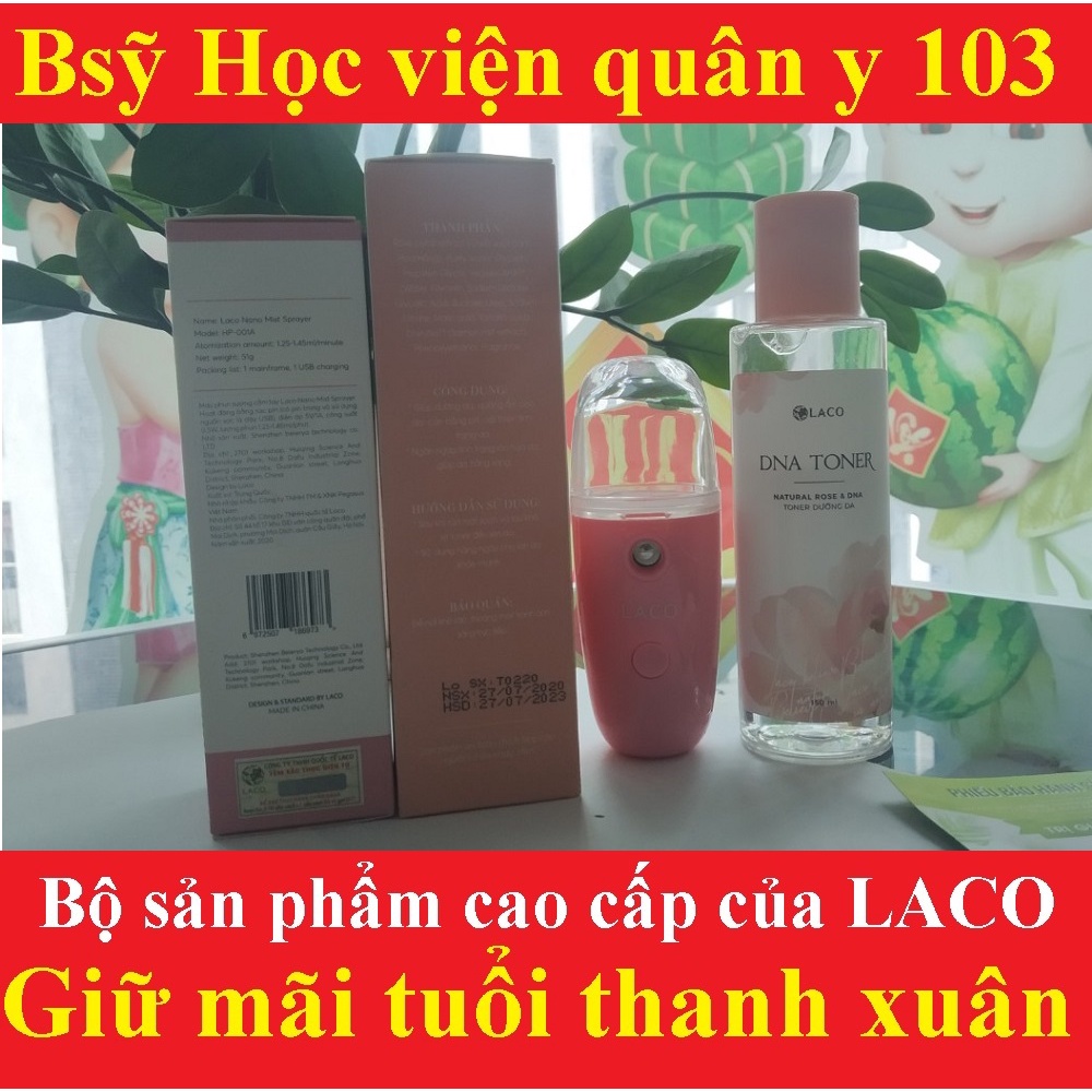 LACO  DNA Toner dưỡng da ( natural rose &amp; DNA ) - nước hoa hồng Toner DNA cá hồi dưỡng ẩm trắng da, se khít lỗ chân lông