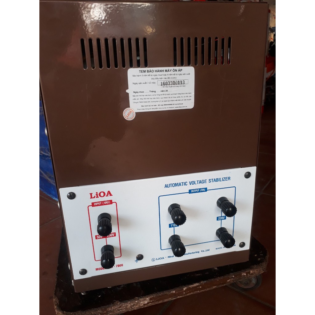 ỔN ÁP LIOA 7.5KW, GIẢI 50-250V  hàng cũ