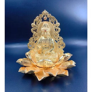 (Ưu Đãi Mua 1 Tặng 2 ) Tượng Phật Bà Đế Sen Bát Bảo Làm Bằng Hợp Kim Cao 12cm Giúp Mang Lại Bình An, May Mắn, Sức Khỏe