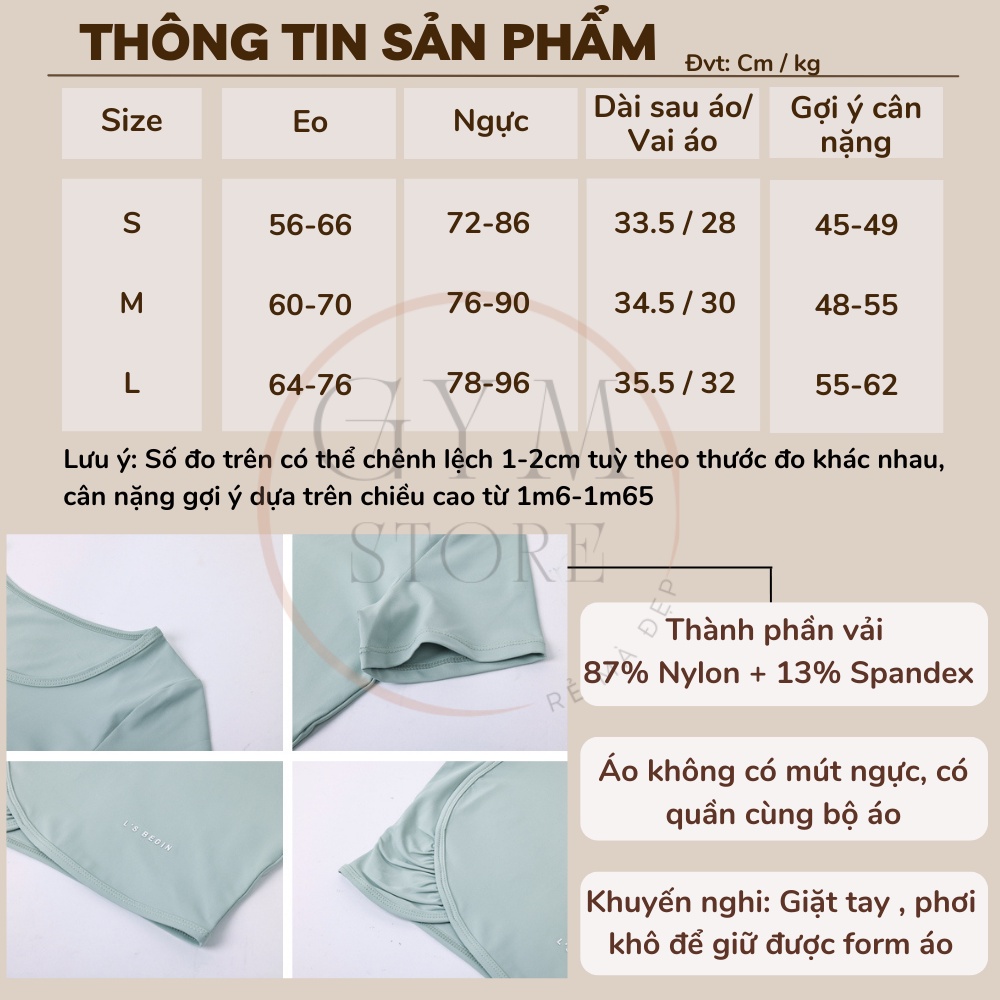 Áo Thun Ôm Body Croptop Tay Ngắn Thể Thao Nữ Tập Gym Yoga Pilate YThun Poly Nhún Eo Tôn Dáng GYMSTORE 993