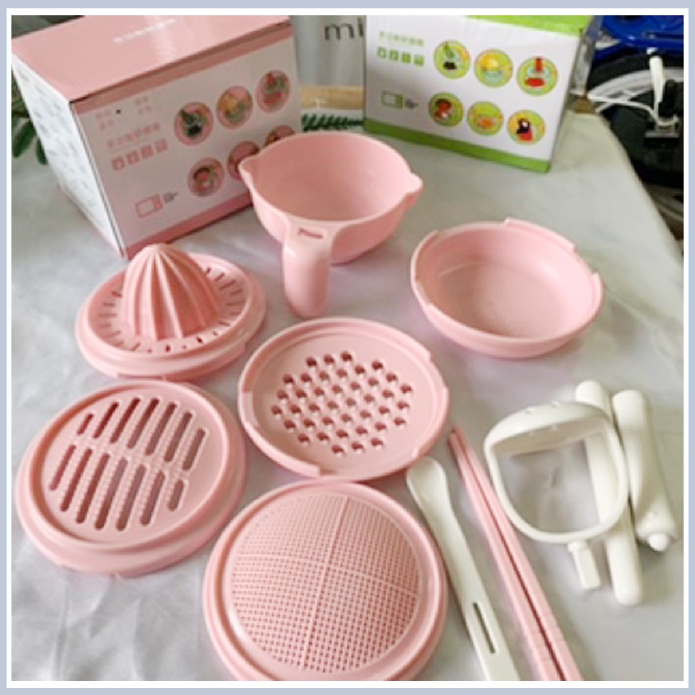 Bộ chế biến ăn dặm 10 dụng cụ tiện lợi giúp bé tập ăn dễ dàng