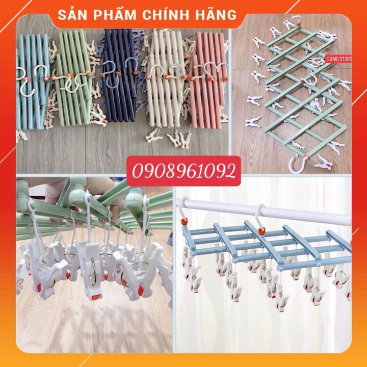 Móc phơi đồ dạng gấp gọn (29 kẹp)