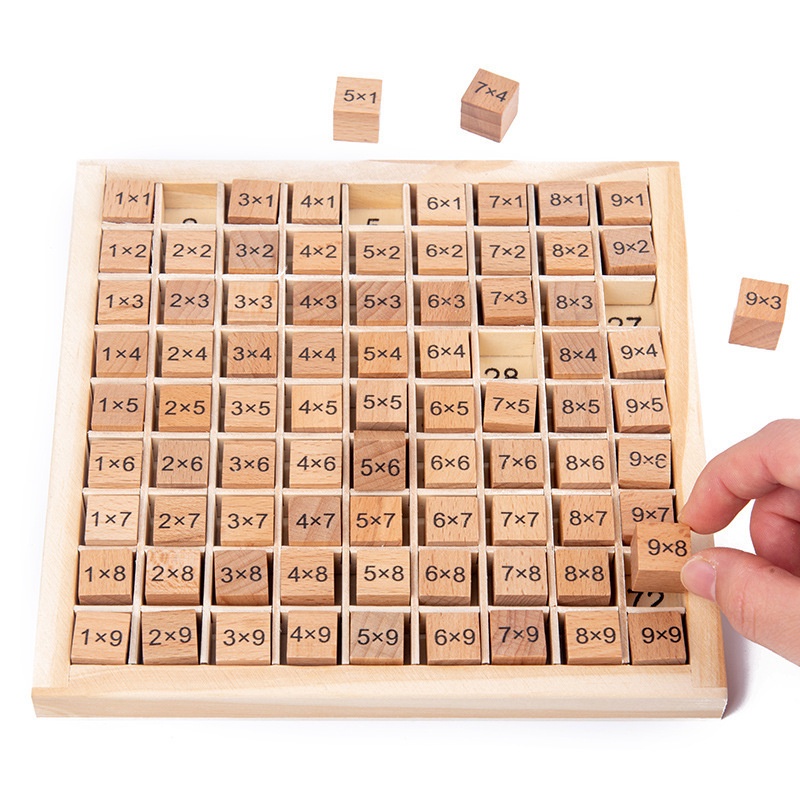 Bảng Cửu Chương Gỗ Dạng Lắp Ghép - Giáo cụ Montessori
