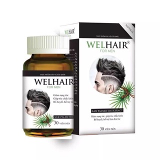 WELHAIR for men giảm rụng tóc,giúp tóc chắc khoẻ,bổ huyết,hỗ trợ đen tóc.