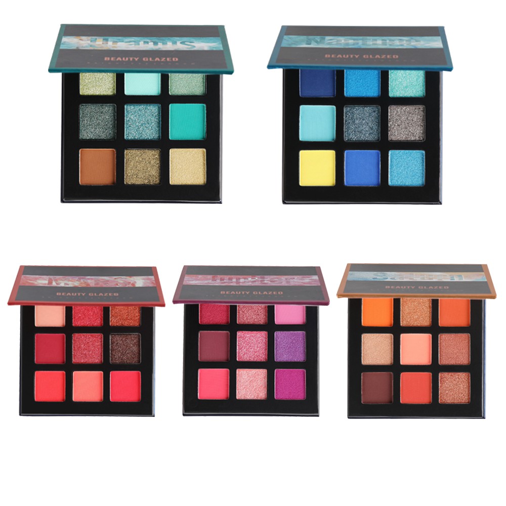 Bảng phấn mắt mờ 9 màu BEAUTY GLAZED 15 sắc độ tùy chọn