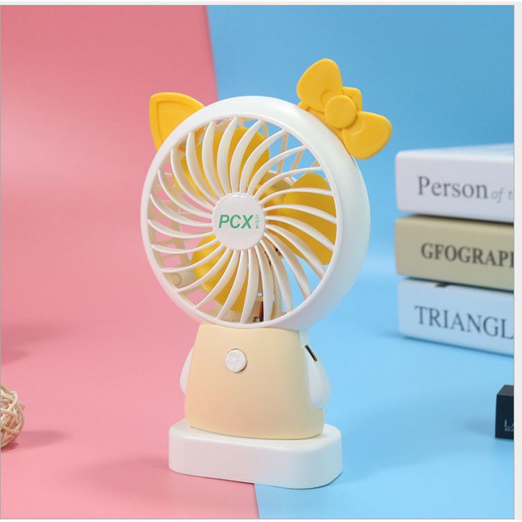 [Siêu Sale] Quạt Mini tích điện cầm tay và để bàn hình Kitty **(41) | BigBuy360 - bigbuy360.vn