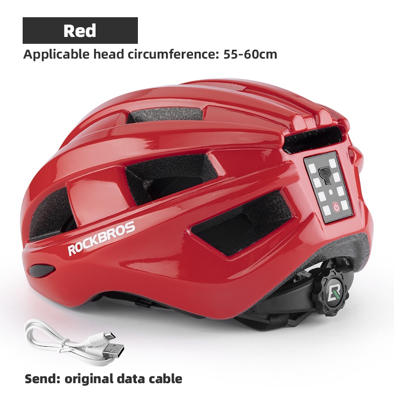 Mũ Bảo Hiểm Xe Đạp ROCKBROS Có Đèn LED Thông Minh EPS + PC