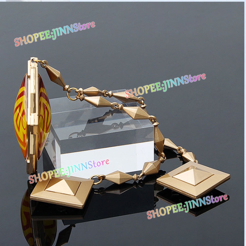 Jinn Mặt Dây Chuyền Hình Game Genshin Zhongli Liyue:Rocks Element Vision Với Dây Xích Hai Mặt Phản Quang Kích Thước Lớn Dùng Làm Quà Tặng Sinh Nhật