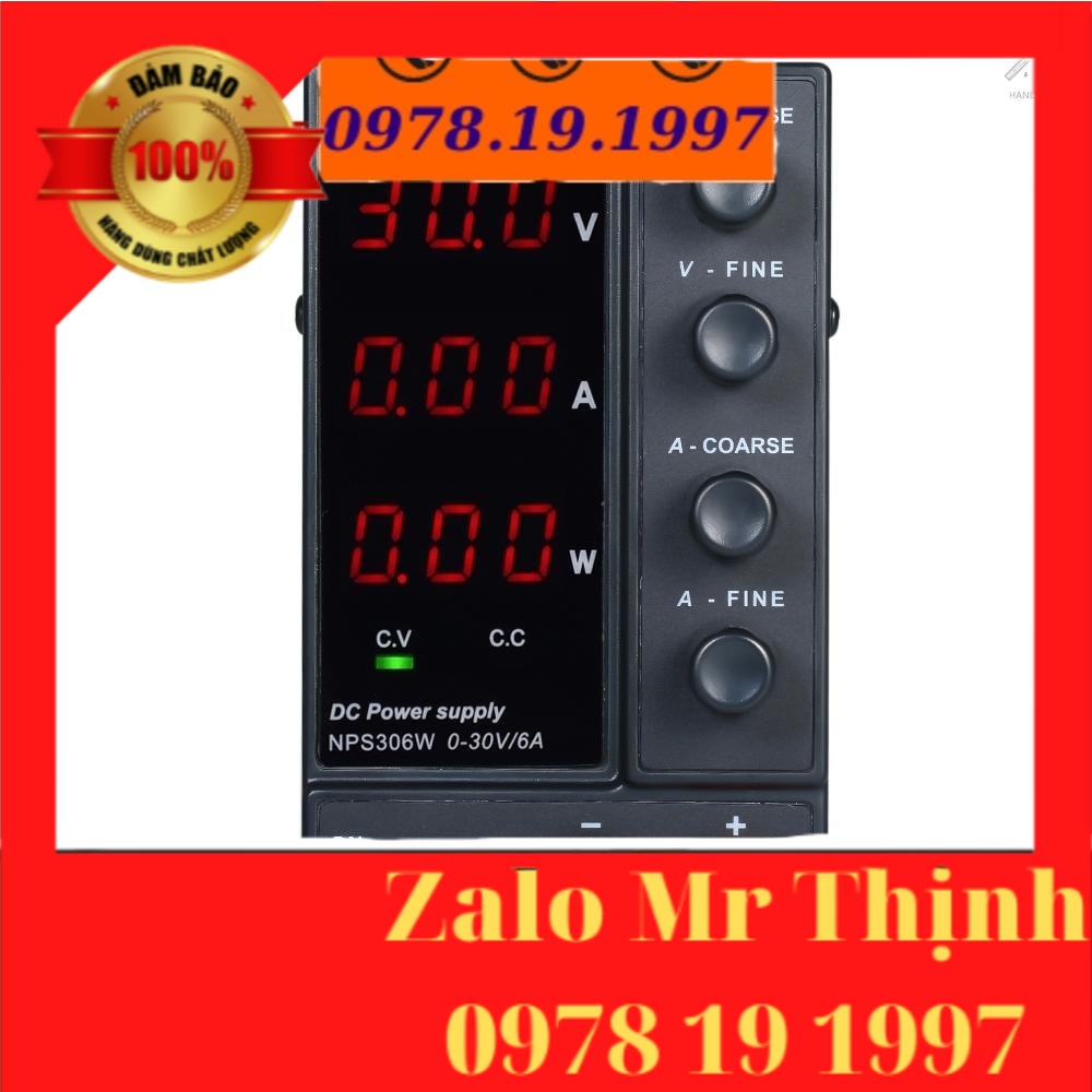 Nguồn Cấp Điện Wanptek Nps306W 0-30v 0-6a 3 Chữ Số Ac 115v / 230v 50 / 60hz hàng mới 100%