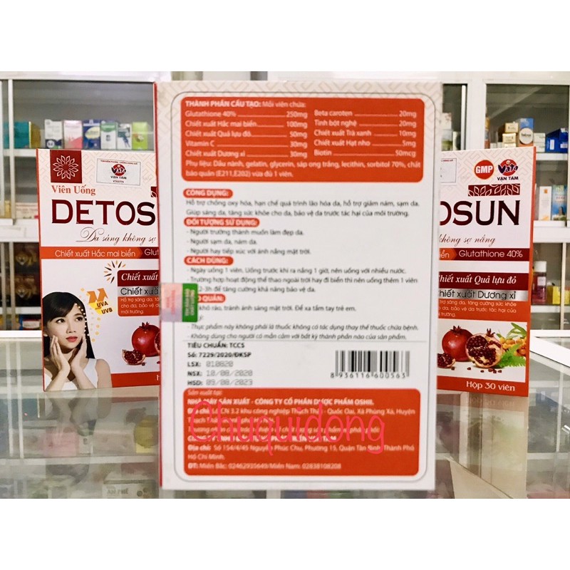 DETOSUN viên uông chống nắng