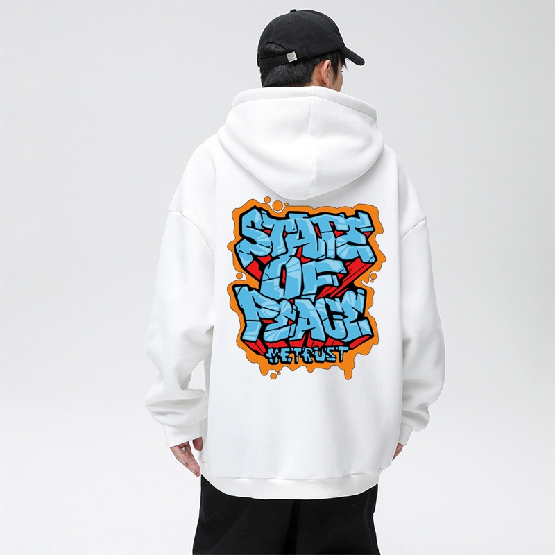ÁO KHOÁC HOODIE IN HÌNH STATE OF PEACE,FREESHIP, VẢI NỈ DÀY CAO CẤP,1993CLOTHINGG