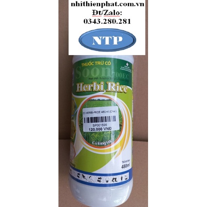 HERBI-RICE trừ các cỏ loại lúa chai 480ml