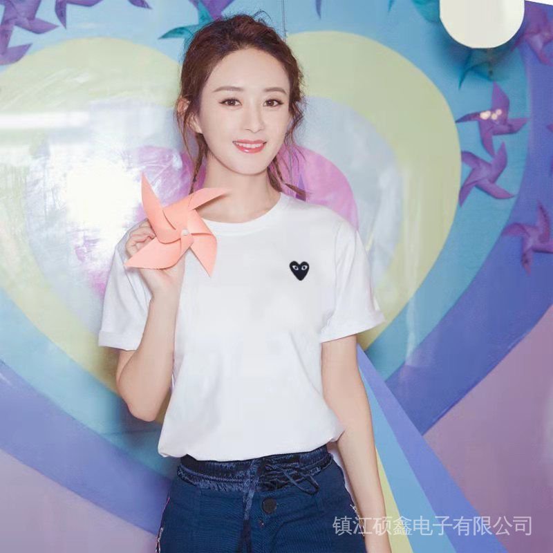 Áo Thun Cotton Ngắn Tay Thêu Hình Trái Tim Thời Trang Cho Gia Đình