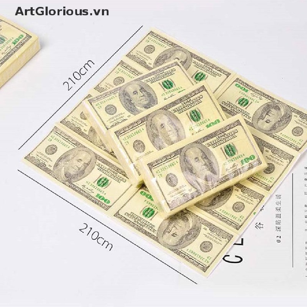 Set 10 Tờ Tiền Giấy 100 Đô La Sáng Tạo Trang Trí Nhà Tắm / Tiệc Tùng