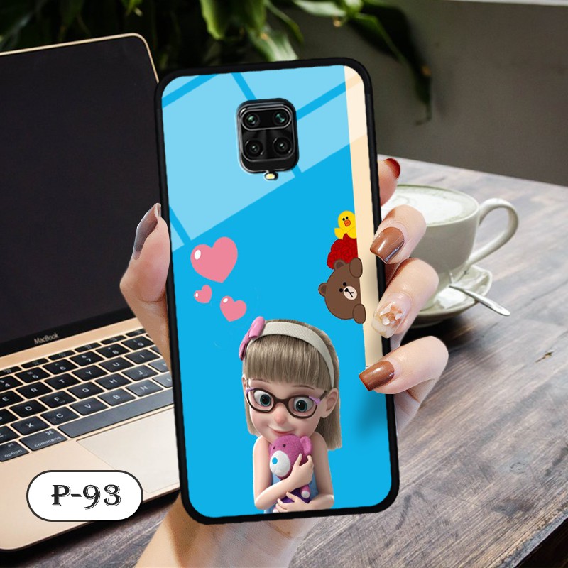 Ốp lưng kính 3D Xiaomi Redmi Note 9S/ Note 9 Pro- hình cute