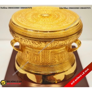 Trống đồng mạ vàng cao cấp đường kính D20