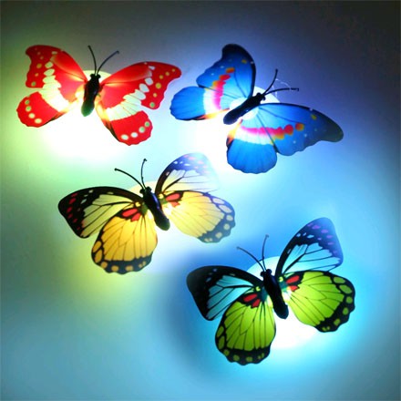 Đèn led hình chú bướm cực xinh, đèn bướm trang trí phòng ngủ cực đẹp