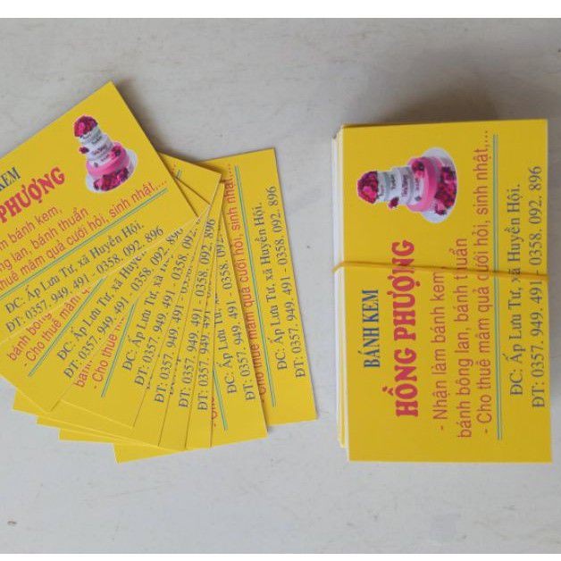 Tem dán decan/ danh thiếp  in theo yêu cầu 30K/ 50 cái