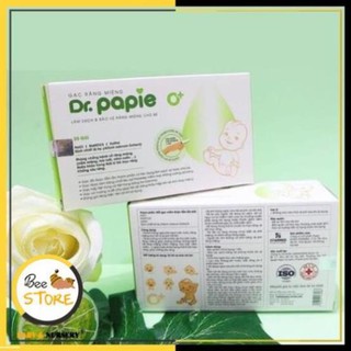 [CHÍNH HÃNG] Gạc rơ lưỡi Dr.papie (Hộp 30 gói)- Sạch tưa lưỡi, nấm lưỡi { Dùng sẵn }