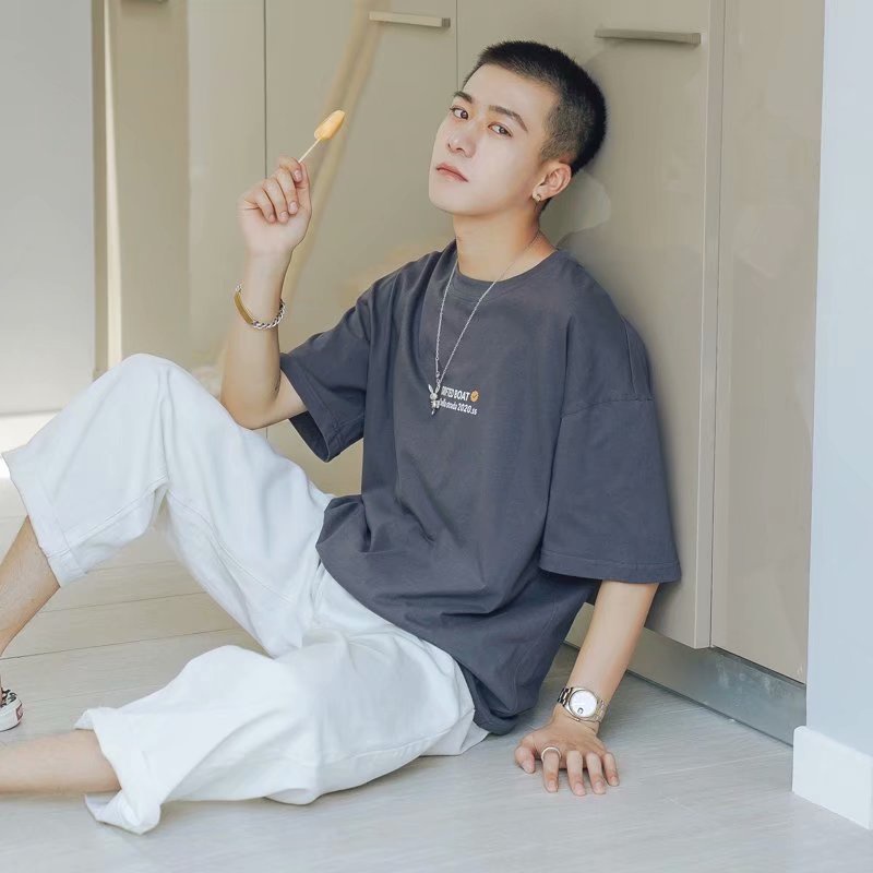 Áo thun ngắn tay dáng rộng in hình mèo và chuột thiết kế dễ thương phong cách Hàn Quốc thời trang mùa hè cho cặp đôi
