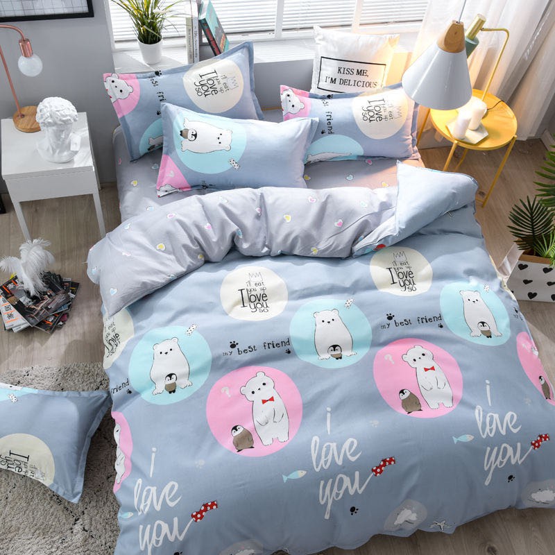 Hoạt Hình Bộ Chăn Ga Và Vỏ Gối Hello Kitty Xinh Xắn