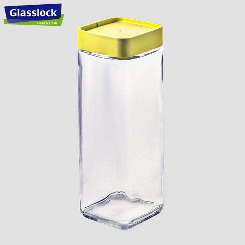 Hũ Đựng Gia Vị Thủy Tinh Glasslock 1300ml nắp vặn vuông- IP606