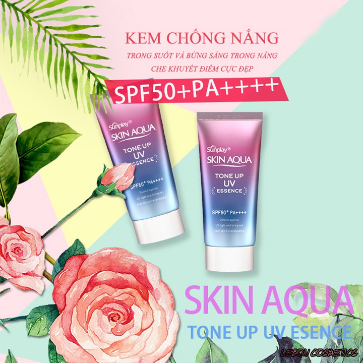 [RẺ NHẤT SHOPEE] Kem chống nắng Skin Aqua Tone Up UV Essence Nhật Bản SPF 50+PA++++ 80g