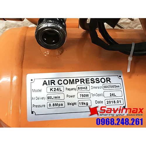 Máy nén khí LUCKY 24L, không dầu 1HP | BigBuy360 - bigbuy360.vn