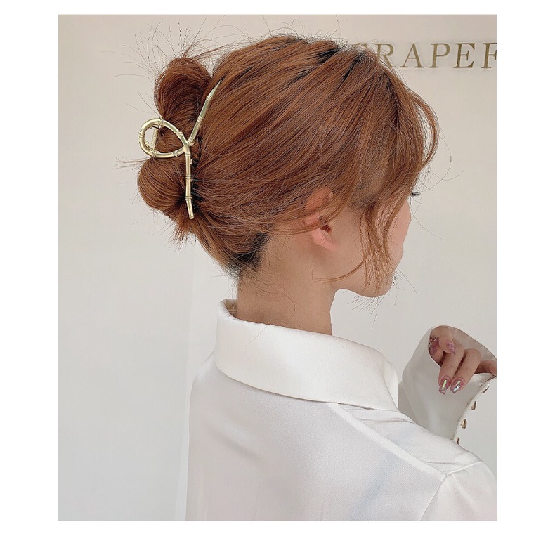 [Mã FAMARAL2 giảm 10K đơn 50K]Kẹp tóc kim loại 10-11cm thiết kế đơn giản phong cách Hàn Quốc dành cho nữ