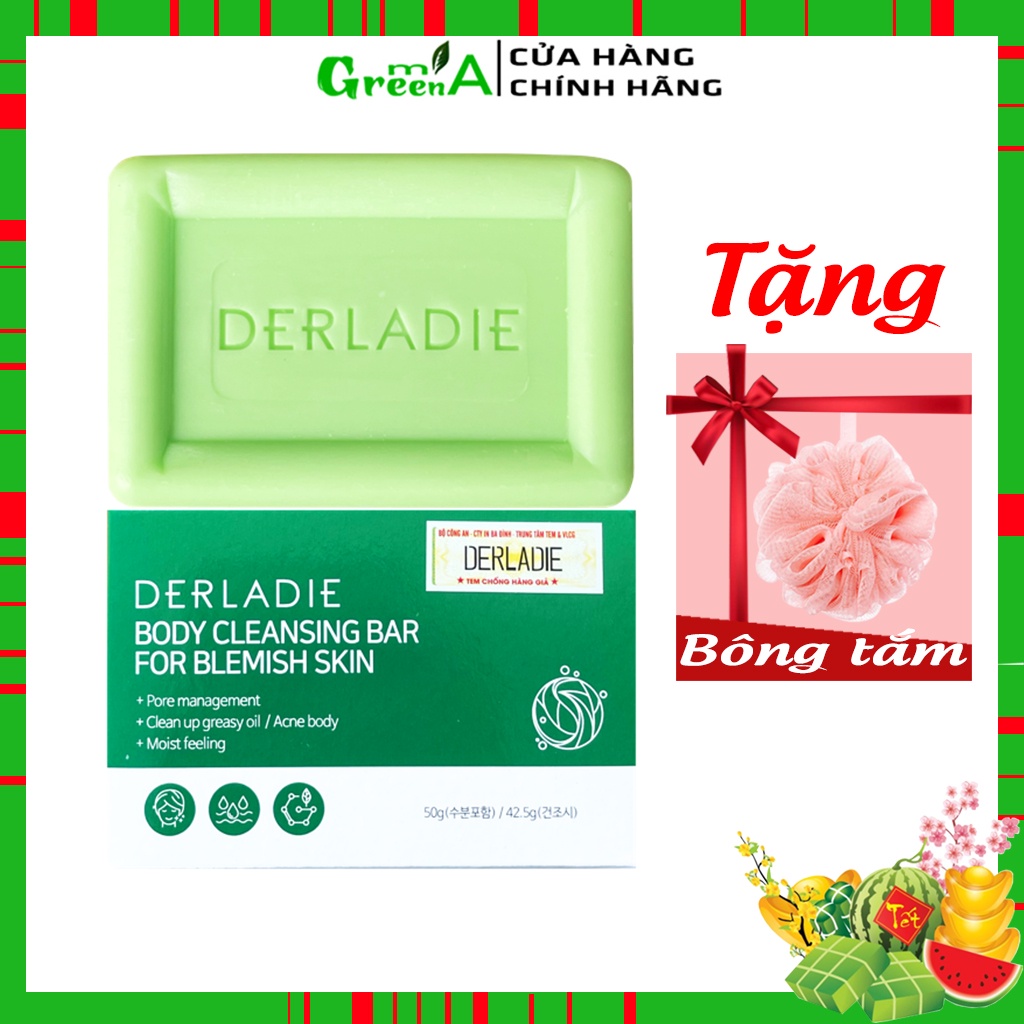 Xà Bông Giảm Mụn Lưng Soap Xà Phòng Giảm Mụn Body Ngực Cơ Thể Sau 7 Ngày Derladie Body Cleansing Bar For Blemish Skin | BigBuy360 - bigbuy360.vn