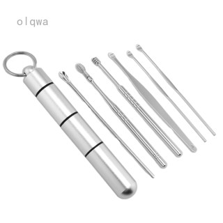 Bộ dụng cụ ngoáy tai chuyên nghiệp inox 6 món - Bộ lấy ráy tai thép không rỉ 6 món hiệu quả