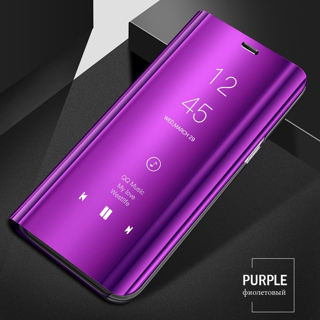 Ốp điện thoại nắp lật tráng gương màn hình cho cho Xiaomi  Redmi  Note 7 / Note 8 pro / redmi 8a  redmi 6 pro