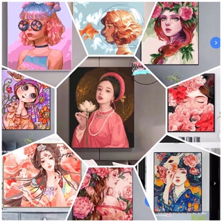 TỔNG HỢP TRANH SƠN DẦU SỐ HÓA TỰ TÔ💕 FREESHIP 💕 MẪU NÀNG THER KHUNG DÀY 2.5CM