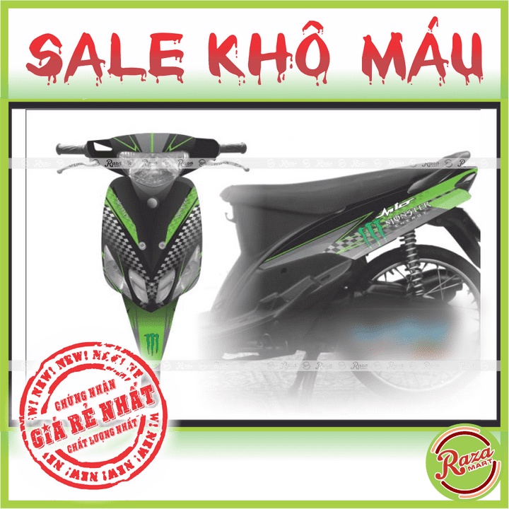 | SALE KHÔ MÁU | Tem trùm xe Mio - Decal PVC 5 Lớp Cao Cấp - Chống Thấm, Chống Phai Màu - Mã số: MIO 141