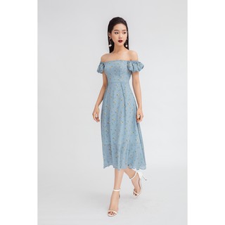 Đầm dài trễ vai hoa - 20Again