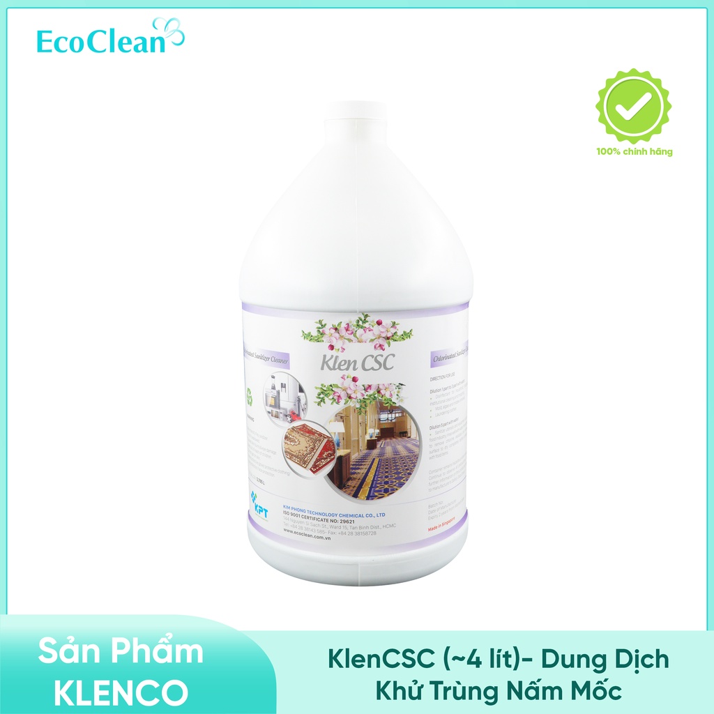 [NEW 2020] Dung Dịch Khử Trùng, Khử Khuẩn, Khử Mùi Hữu Cơ - Klen CSC - Chai Lớn 1 Gal (3,78L)