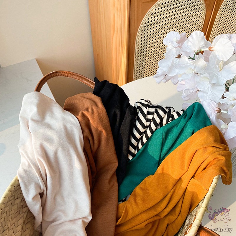 Áo thun trơn màu sắc đa dạng phong cách Hàn Quốc cho bé gái