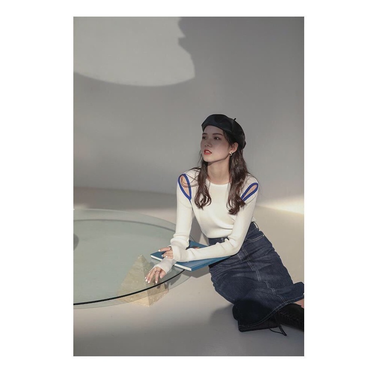 Áo Sweater Dệt Kim Tay Dài Thiết Kế Thời Trang Mùa Thu Nhật Bản Dành Cho Nữ