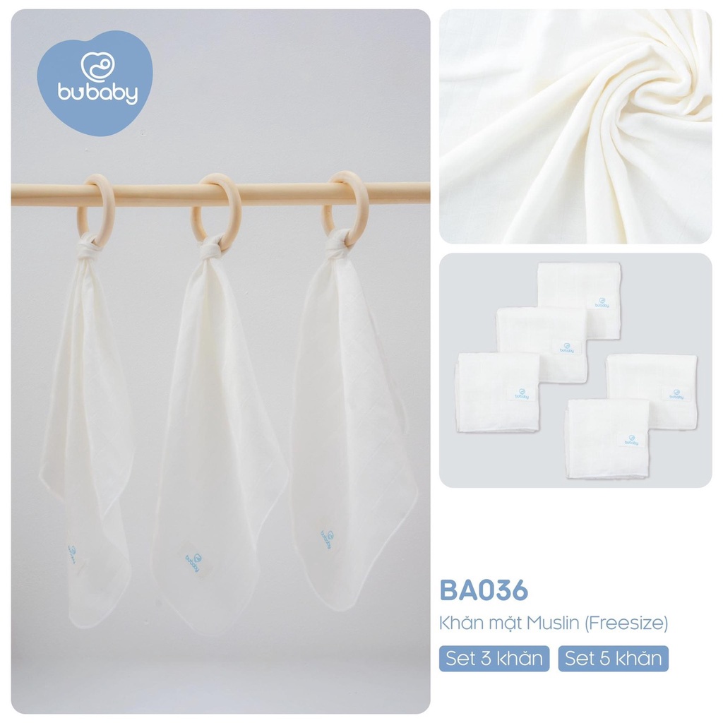 Set khăn mặt Muslin BU