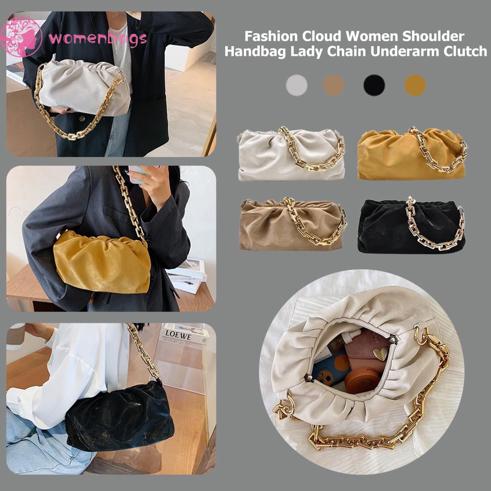Túi xách vải da chất liệu đám mây thời trang nữ tính