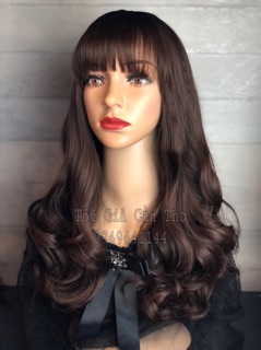 TÓC BỘ XOĂN 55cm Nâu Đen